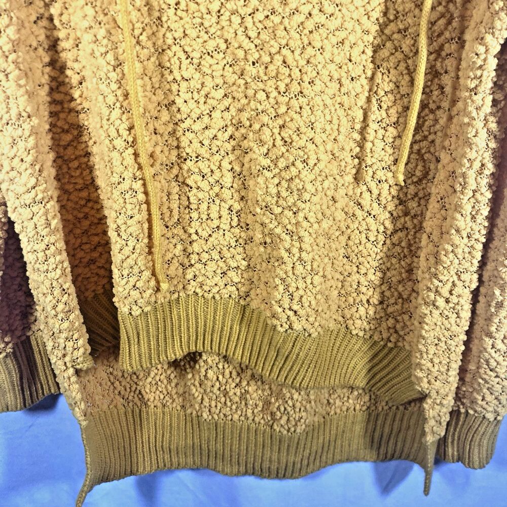 REBORN J yellow hooded pullover sweater M - Picture 4 of 10
